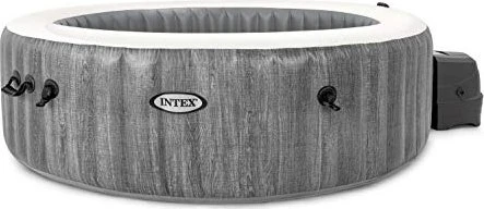 Intex PureSpa Bubble GreyWood Deluxe XXL Whirlpool rund 216x71cm