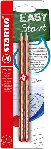 STABILO EASYgraph S Metalic Edition Bleistift HB graphit, kupfer, Rechtshänder, 2er-Pack