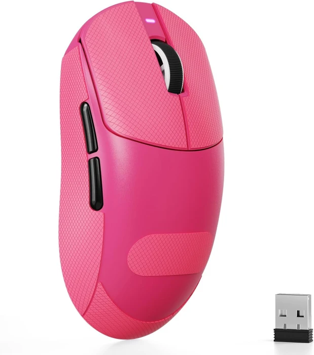 Attack Shark X8 SE Tri-mode Wireless Gaming Mouse, Berry Red, inkl. Grip Tape, USB/Bluetooth