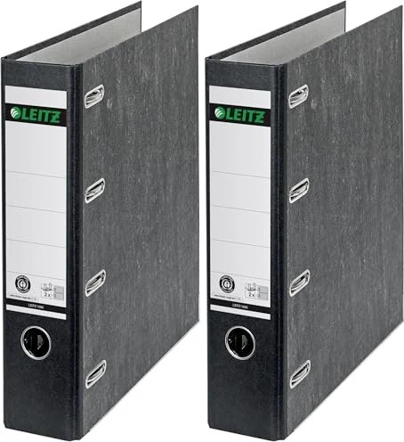 Leitz Standard Doppel Ordner 4-Ring, 70mm, A5, schwarz