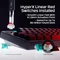 HP HyperX Origins 2 Pro 65, transparent/schwarz, LEDs RGB, HyperX RED, USB, US Vorschaubild