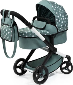 Bayer Design Kombi-Puppenwagen Xeo mit Tasche Sternchen grün