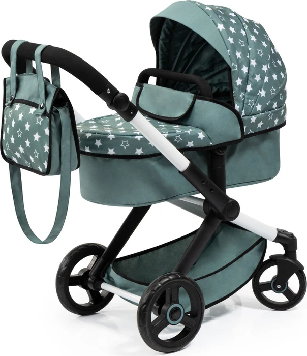 Bayer Design Kombi-Puppenwagen Xeo mit Tasche Sternchen grün