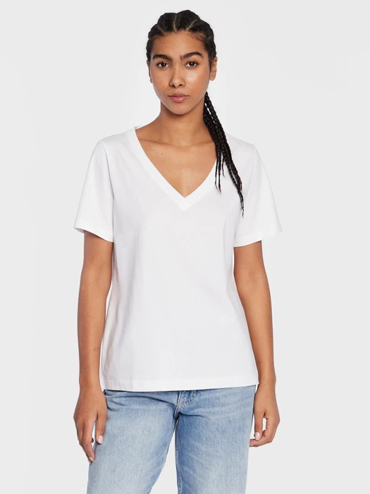 Calvin Klein V-Neck T-Shirt kurzarm bright white (Damen)