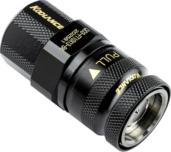 Koolance QD3 No-Spill Schnellverschluss, gerade female, 10mm ID/13mm AD auf female Schnellverschluss, schwarz