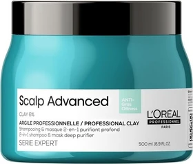 L'Oréal Expert Scalp Advanced Anti-Oiliness 2-in-1 Deep Purifier Clay Shampoo & Maske, 500ml