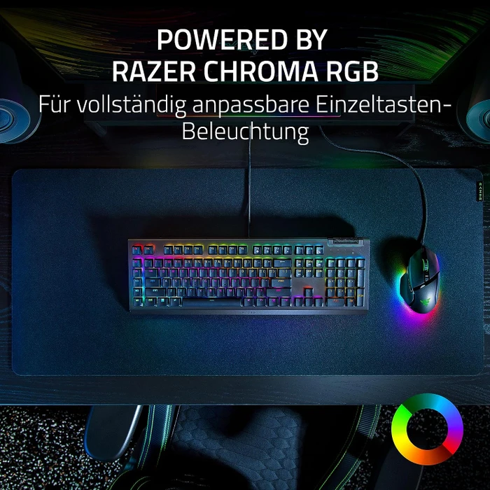 Razer BlackWidow V4 X, Razer GREEN Clicky Gen-3, USB, ND