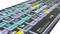 LogicKeyboard Titan Wireless DaVinci Resolve Mac, Titanium Gray, LEDs weiß, USB/Bluetooth, DE Vorschaubild