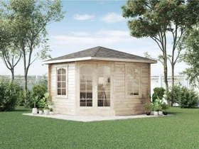 Alpholz Gartenhaus Viking 326x326cm natur