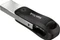 SanDisk iXpand Go 256GB, USB-A + Apple Lightning, USB 3.2 Gen 1×1, USB 2.0 Vorschaubild