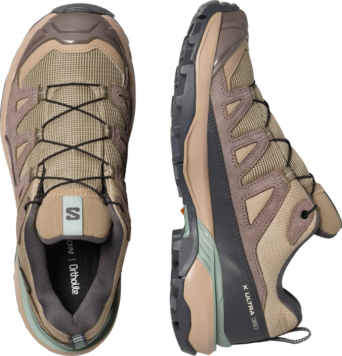 Salomon X Ultra 360 Leather GTX desert tan/iron/green milieu (Damen)
