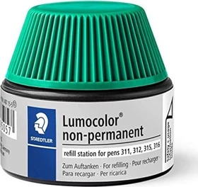 Staedtler Lumocolor 487 15 Non-Permanentmarker Nachfüllstation 20ml, grün