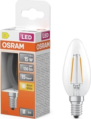 Osram Ledvance LED Retrofit Star Classic B 15 Filament 1W/827 E14