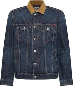 Mustang Style Dallas mit Kragen in Kontrastfarbe Jeansjacke dunkelblau (Herren)