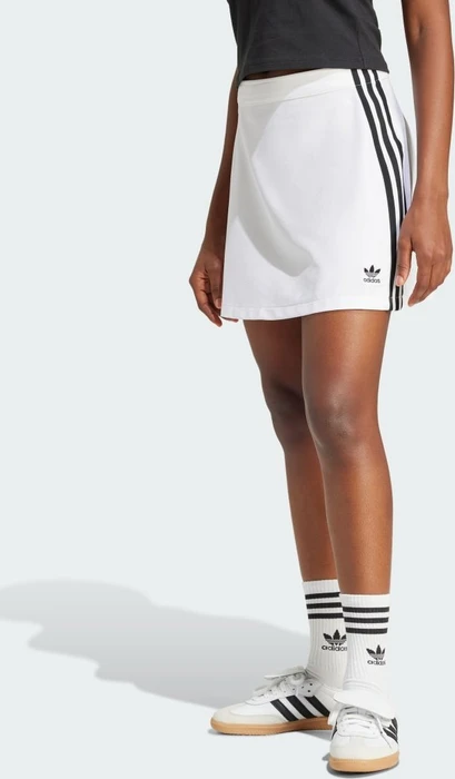 adidas Adicolor 3-Streifen Mini Rock weiß/schwarz (Damen)