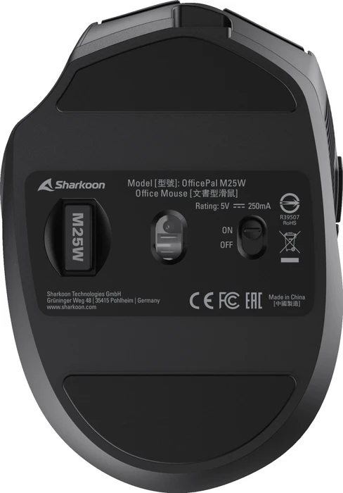 Sharkoon OfficePal M25W, schwarz, USB