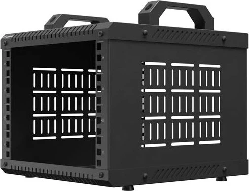 Lanberg Open Rack Series OR10 10" Open Frame Rack 4HE, 4-Pfosten, Flat Pack, IP20, RAL 9004, 300mm tief
