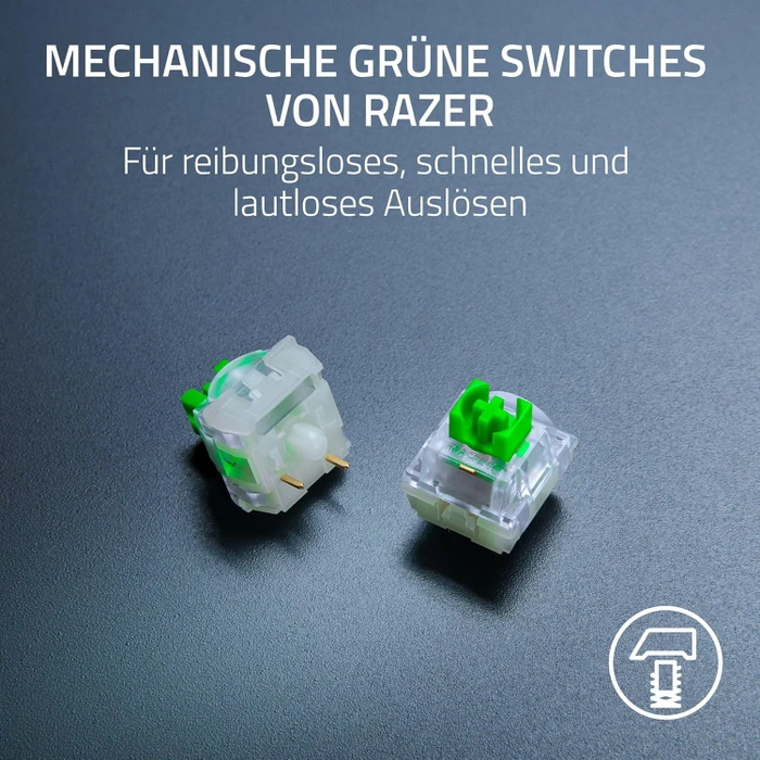 Razer BlackWidow V4 X, Minecraft Edition, Razer GREEN Clicky Gen-3, USB, US