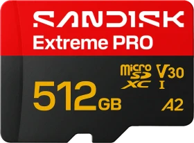 SanDisk Extreme PRO R250/W170 512GB, UHS-I, A2, Class 10
