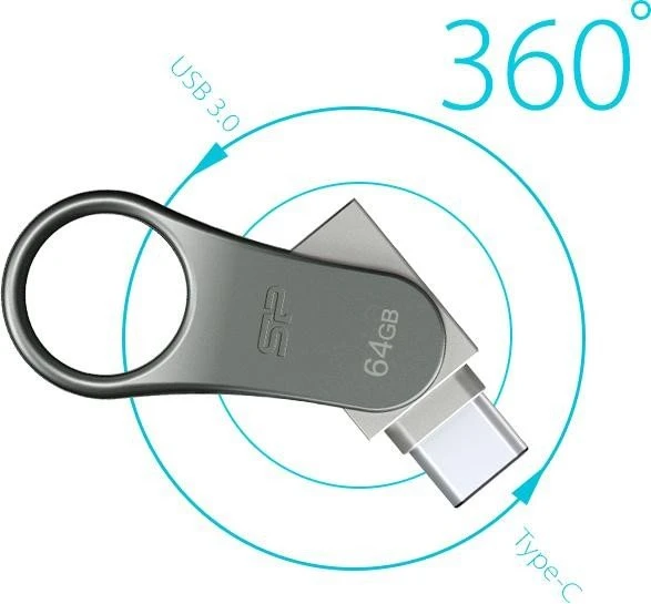 Silicon Power Mobile C80 64GB, USB-A + USB-C, USB 3.2 Gen 1×1