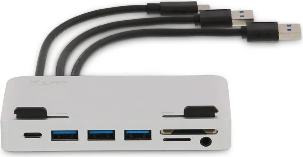 LMP USB-C Attach Dock Pro, silver, 1x USB-C 3.0 [Stecker], 2x USB-A 3.0 [Stecker]