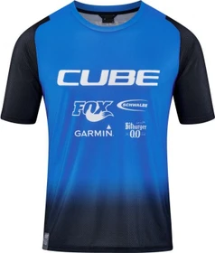 Cube Vertex X Actionteam Trikot kurzarm schwarz/blau (Herren)