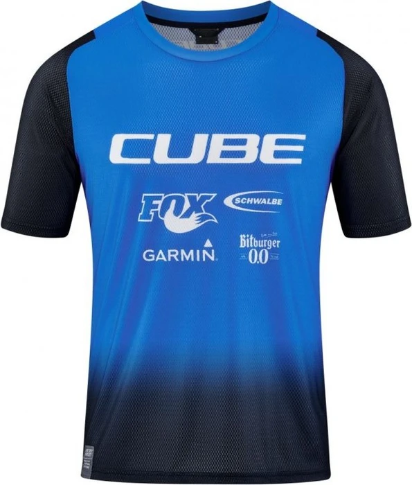 Cube Vertex X Actionteam Trikot kurzarm schwarz/blau (Herren)