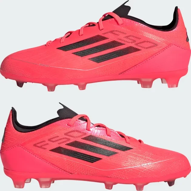 adidas F50 Pro FG turbo/aurora black/platinum metallic (Junior)