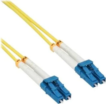 InLine LWL Duplex Kabel, OS2, 2x LC Stecker/2x LC Stecker, 25m, gelb (88656Q)