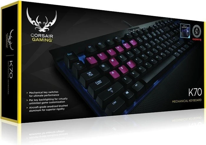 Corsair Gaming K70, Blue LED, MX RED, USB, DE