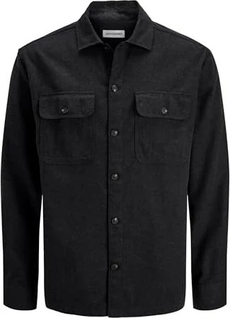 Jack & Jones Relaxed Fit Hemd langarm schwarz (Herren)