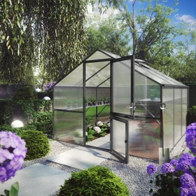 KGT Orchidee III Gewächshaus anthrazit-grau
