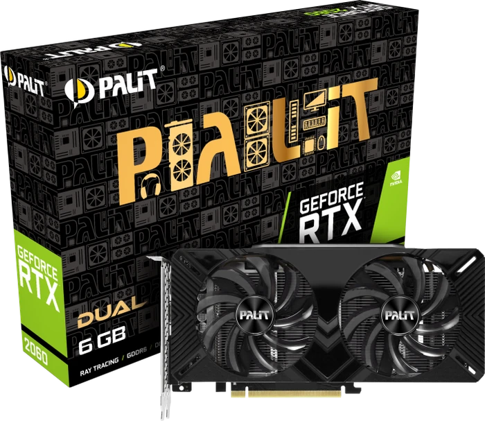Palit GeForce RTX 2060 Dual, 6GB GDDR6, DVI, HDMI, DP