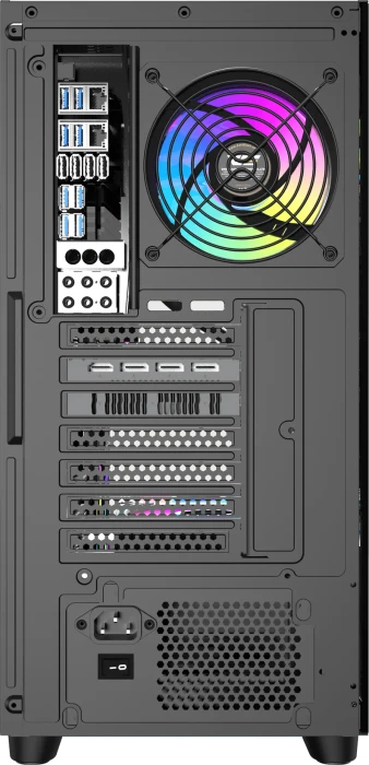 DarkFlash DS900G Black, USB-C, Glasfenster
