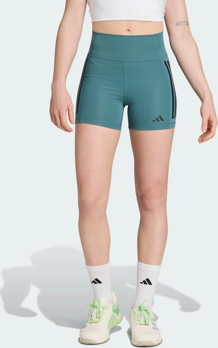 adidas Optime 3-Streifen Hose kurz preloved teal (Damen)