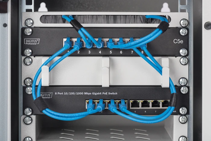 Digitus DN-953 Rackmount Gigabit Switch, 8x RJ-45, 80W PoE+