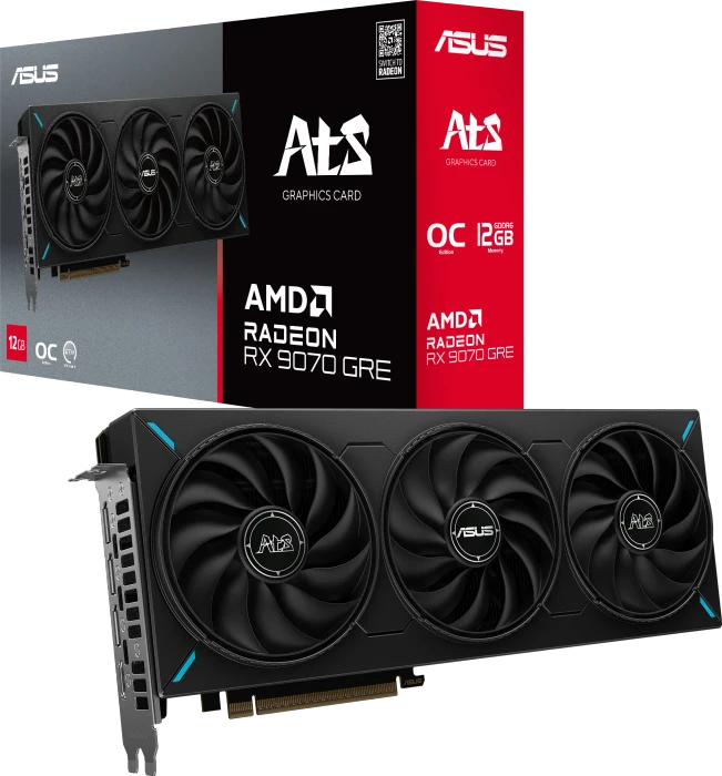 ASUS ATS Radeon RX 9070 GRE OC, ATS-RX9070GRE-O12G, 12GB GDDR6, HDMI, 3x DP