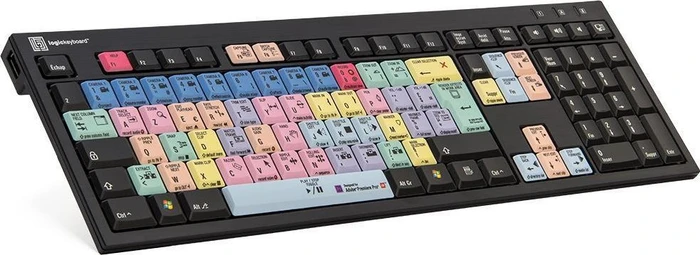 LogicKeyboard Nero Slim Line Adobe Premiere Pro CC PC, USB, FR