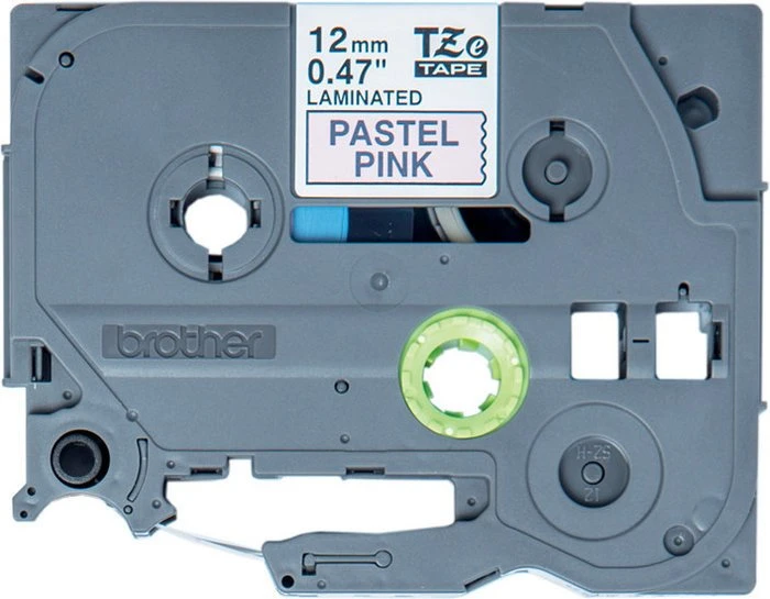Brother TZe-MQE31 Beschriftungsband, 12mm, schwarz/pastellrosa