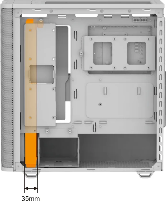 be quiet! Pure Base 501 Airflow Window White, Glasfenster