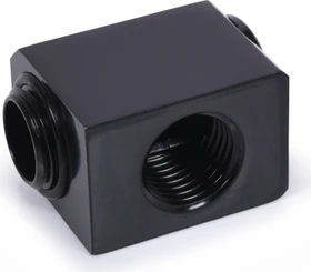 Alphacool Low Profile ES L-Verbinder drehbar G1/4" AG auf G1/4" IG, deep black