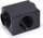 Alphacool Low Profile ES L-Verbinder drehbar G1/4" AG auf G1/4" IG, deep black (17578)