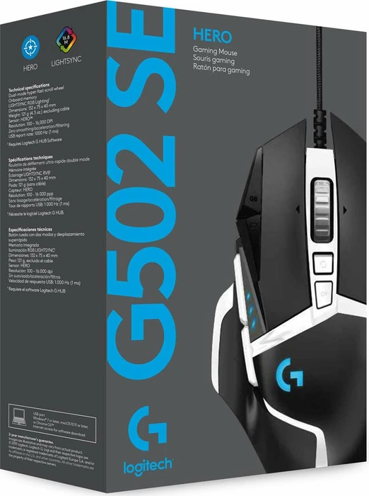 Logitech G502 SE Hero schwarz/silber, USB