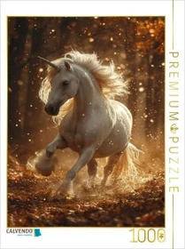 Calvendo Herbstliche Harmonie: Ein weißes Einhorn im Wald der leuchtenden Blätter