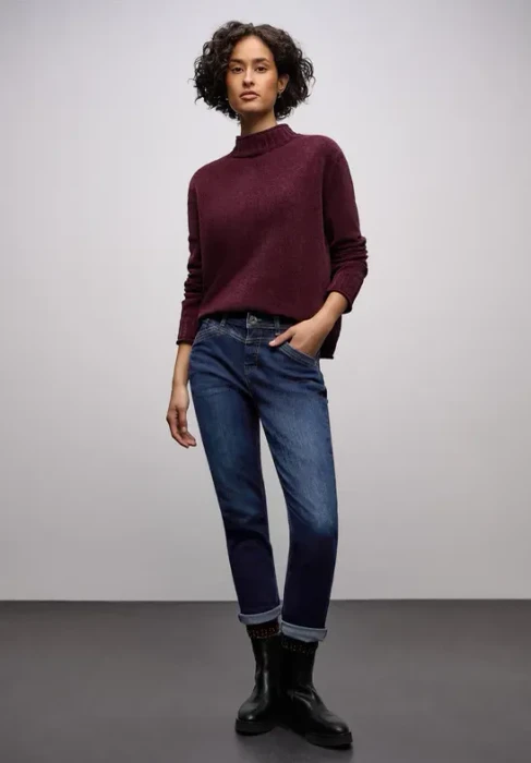 Street One Loose Fit Jeans dark indigo/soft washed (Damen)
