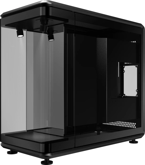 Cooler Master MasterFrame 360 Panorama, schwarz, Glasfenster