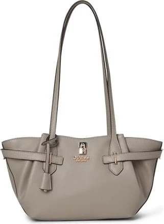 Guess Yesba Saffiano Schultertasche dark taupe