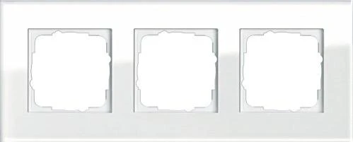 Gira Esprit Abdeckrahmen Glas Weiß 3fach