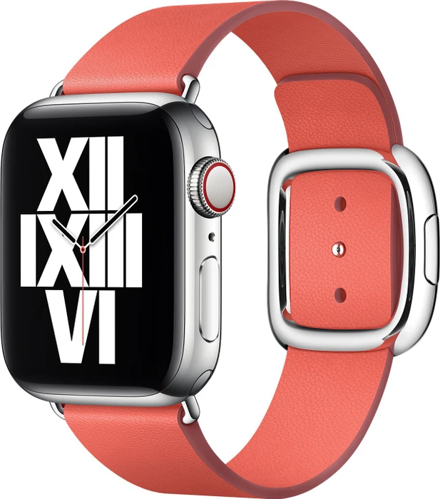 Apple modernes Lederarmband Medium für Apple Watch 40mm zitruspink