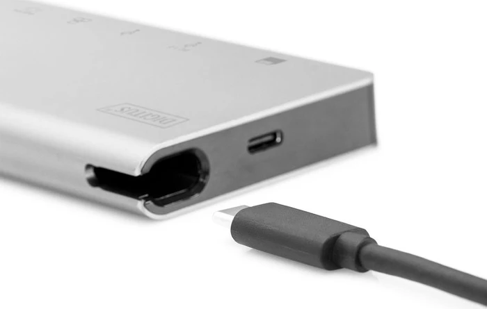 Digitus Multiport Travel Dock silber, USB-C 3.0 [Buchse]